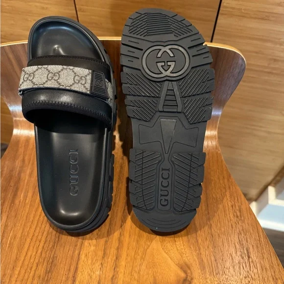 Gucci Black Designer Sandals - Picture 4 of 6